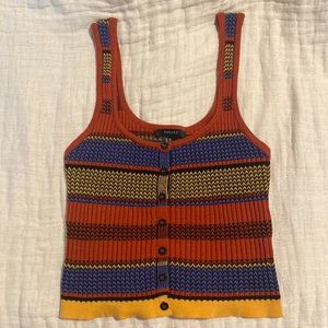 Forever 21 crop sweater tank top, size M